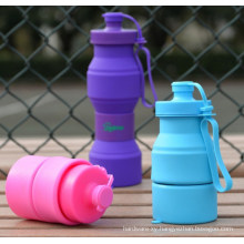 OEM Silicone Silica Gel Foldable Portable Sport Water Bottle
